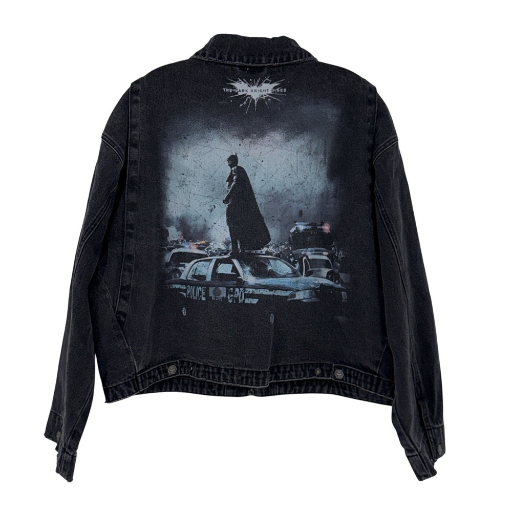 YoungLA x Batman The Dark Knight Rises Sample Denim Jacket Washed Black Medium - Picture 2 of 7